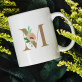 Monogram kvety - Hrnček s potlačou