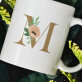 Monogram kvety - Hrnček s potlačou