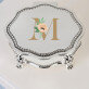 Monogram kvety - Strieborná šperkovnica