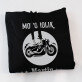 Motoholik - Čierna pánska mikina s kapucňou