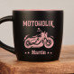 Motoholik - čierny keramický hrnček