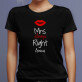 Mrs always right - Čierne dámske tričko