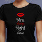 Mrs always right - Čierne dámske tričko