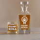 Poľovník roka - Sada gravírovanej karafy a pohárov na whisky