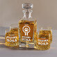 Poľovník roka - Sada gravírovanej karafy a pohárov na whisky