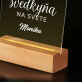 Najlepší svedok - Tlač na akrylové sklo (LED stojan)