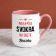 Najlepšia svokra - Keramický hrnček s farebným okrajom