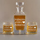 Najlepšia whisky - Sada gravírovanej karafy a pohárov na whisky