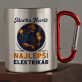 Najlepší elektrikár - kovový hrnček s karabínkou