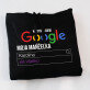 Nepotrebujem google - Čierna pánska mikina s kapucňou