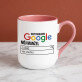 Nepotrebujem google - Keramický hrnček s farebným okrajom