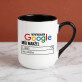 Nepotrebujem google - Keramický hrnček s farebným okrajom