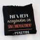 Neviem, nevyznám sa - Čierna pánska mikina s kapucňou