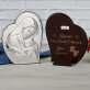 Suvenír k svätému prijímaniu - Panna Mária - Strieborný obraz s gravírovaním