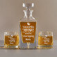 Pán a Vládca - Sada gravírovanej karafy a pohárov na whisky