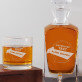 Vlastný projekt - Sada gravírovanej karafy a pohárov na whisky