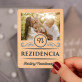 rezidencia - Drevený magnet