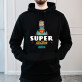 Super dedko - Čierna pánska mikina s kapucňou