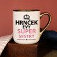 Super sestra - Keramický hrnček s farebným okrajom