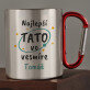 tato vo vesmíre - kovový hrnček s karabínkou