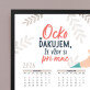 ocko ďakujem, že si - Kalendár v ráme