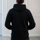 Travel hoodie - Čierna pánska mikina s kapucňou
