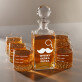 whisky dedka - Sada gravírovanej karafy a pohárov na whisky
