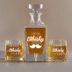Whisky Time - Sada gravírovanej karafy a pohárov na whisky