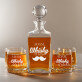 Whisky Time - Sada gravírovanej karafy a pohárov na whisky