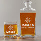 Whisky Warmer - Sada gravírovanej karafy a pohárov na whisky