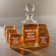 World`s best boss - Sada gravírovanej karafy a pohárov na whisky