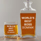 World`s best boss - Sada gravírovanej karafy a pohárov na whisky