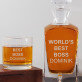 World`s best boss - Sada gravírovanej karafy a pohárov na whisky