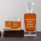 World`s best boss - Sada gravírovanej karafy a pohárov na whisky