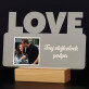 Foto podpis - Tlač na akrylové sklo led LOVE
