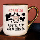Aby si nič niemuusela - Keramický hrnček s farebným okrajom