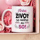 Darčeková sada na 50. narodeniny s hrnčekom a ružovým kúpeľom