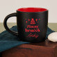 Zimný hrnček - čierny keramický hrnček