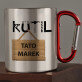 kutil - kovový hrnček s karabínkou